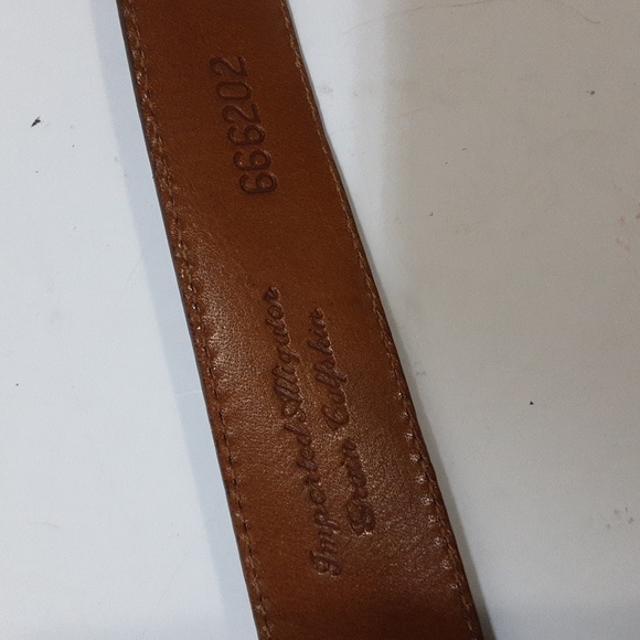 Vintage Hartnell women belt turtle buckle y2k leather brown animal  printed M - Picture 5 of 8